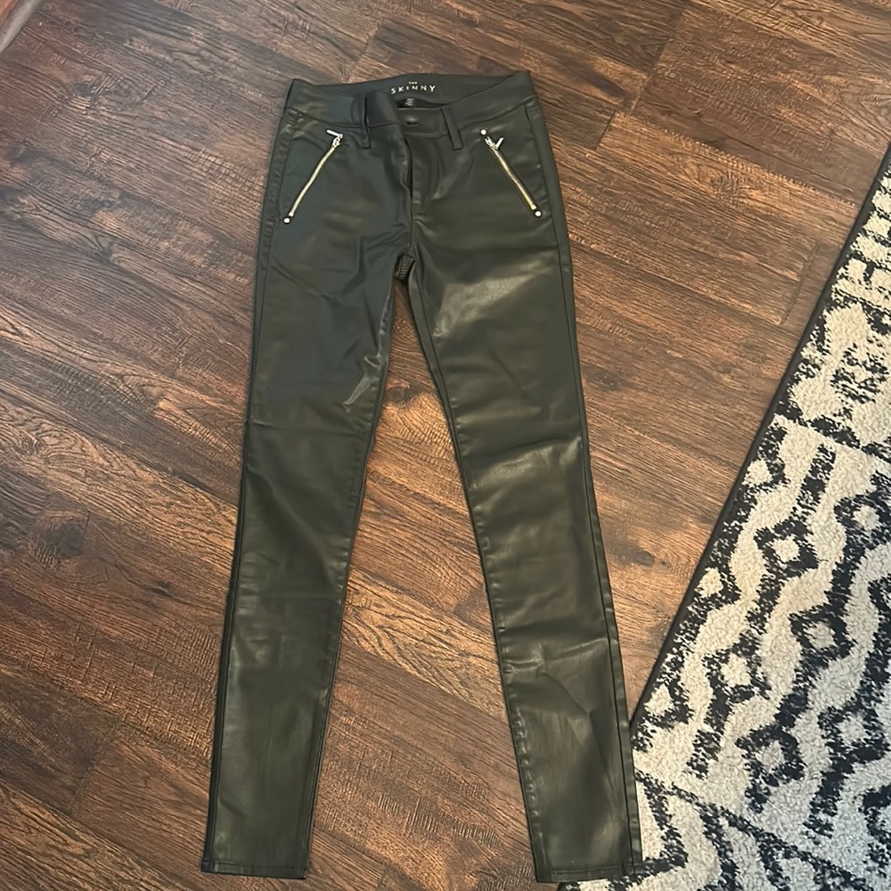 Olive green skinny